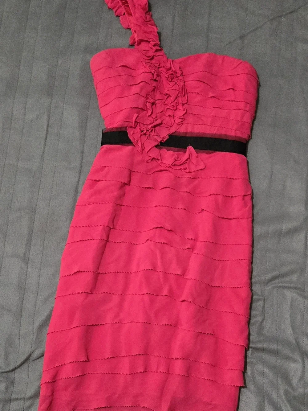 bcbg cocktail dress one shoulder One Shoulder Mini Dress